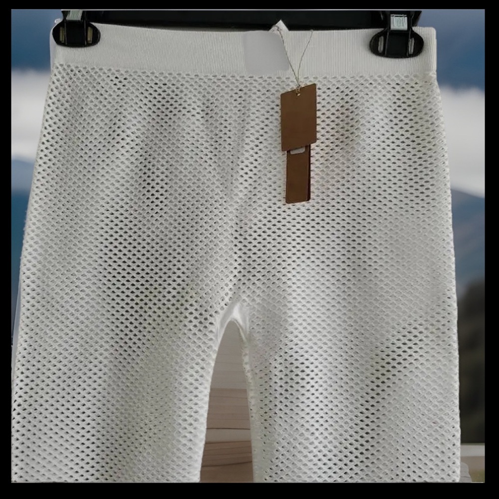 NWT Skims Marble Perforated Open Knit Seamless Leggings size Small mesh